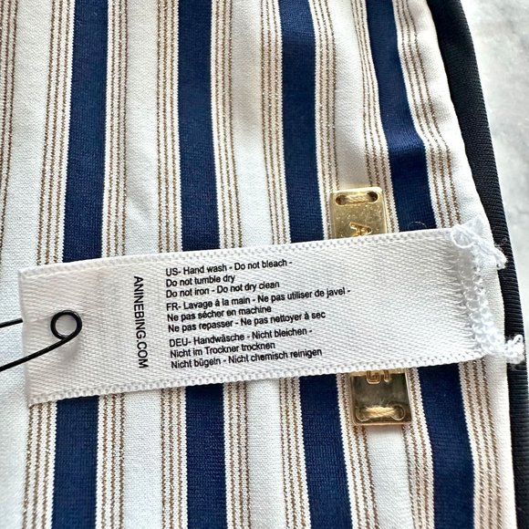 Anine Bing Black Striped Reversible Bikini Bottom - Picture 10 of 13